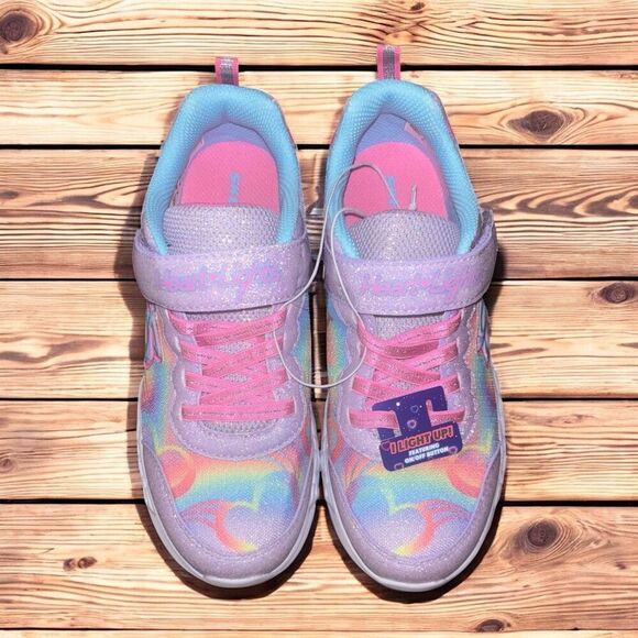 Skechers Girl's Sweetheart Lights-Lets Shine Sneaker NIB SIZE 4 - Picture 3 of 5